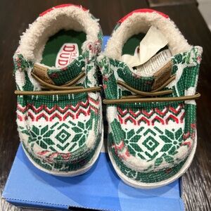 Little kids size 5 Hey Dudes Christmas Sweater Print